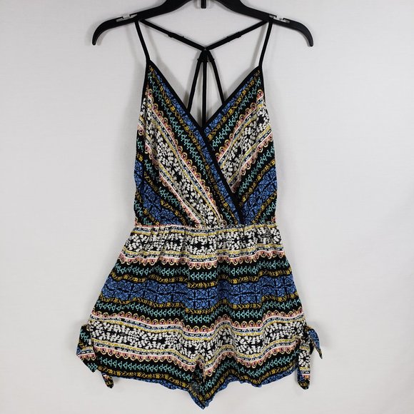 Xhilaration Pants - Xhilaration Strappy Romper V-Neck